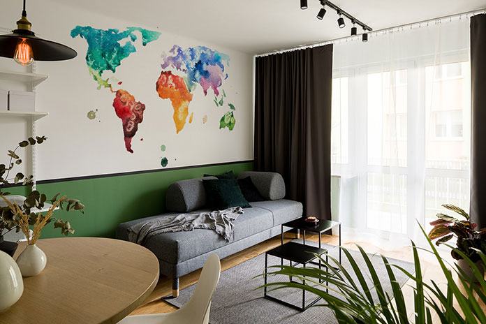 Mapa świata inna niż wszystkie – poznaj oryginalne fototapety i odmień swoje mieszkanie Mapa świata
